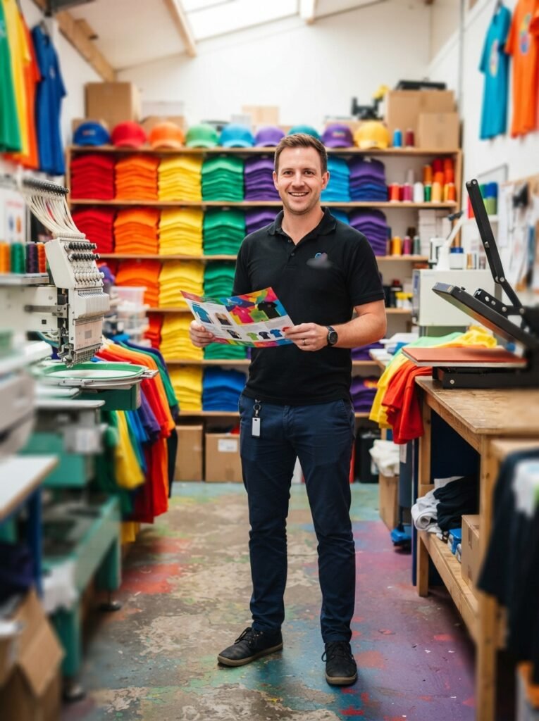 employee holding brochure in pri… 202608050144